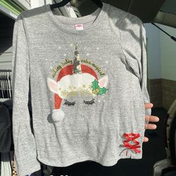 Kids Unicorn Xmas Shirt