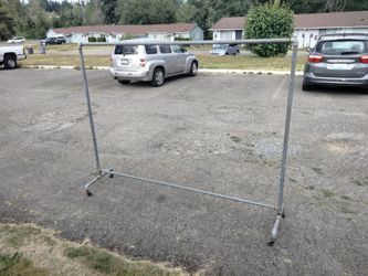 Clothing rack OR flower basket holder/hanger measurements in description. $120.  Cost $300 in pipe. Not counting assembly and labor.