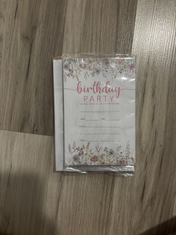 Floral Birthday Invitation Cards 