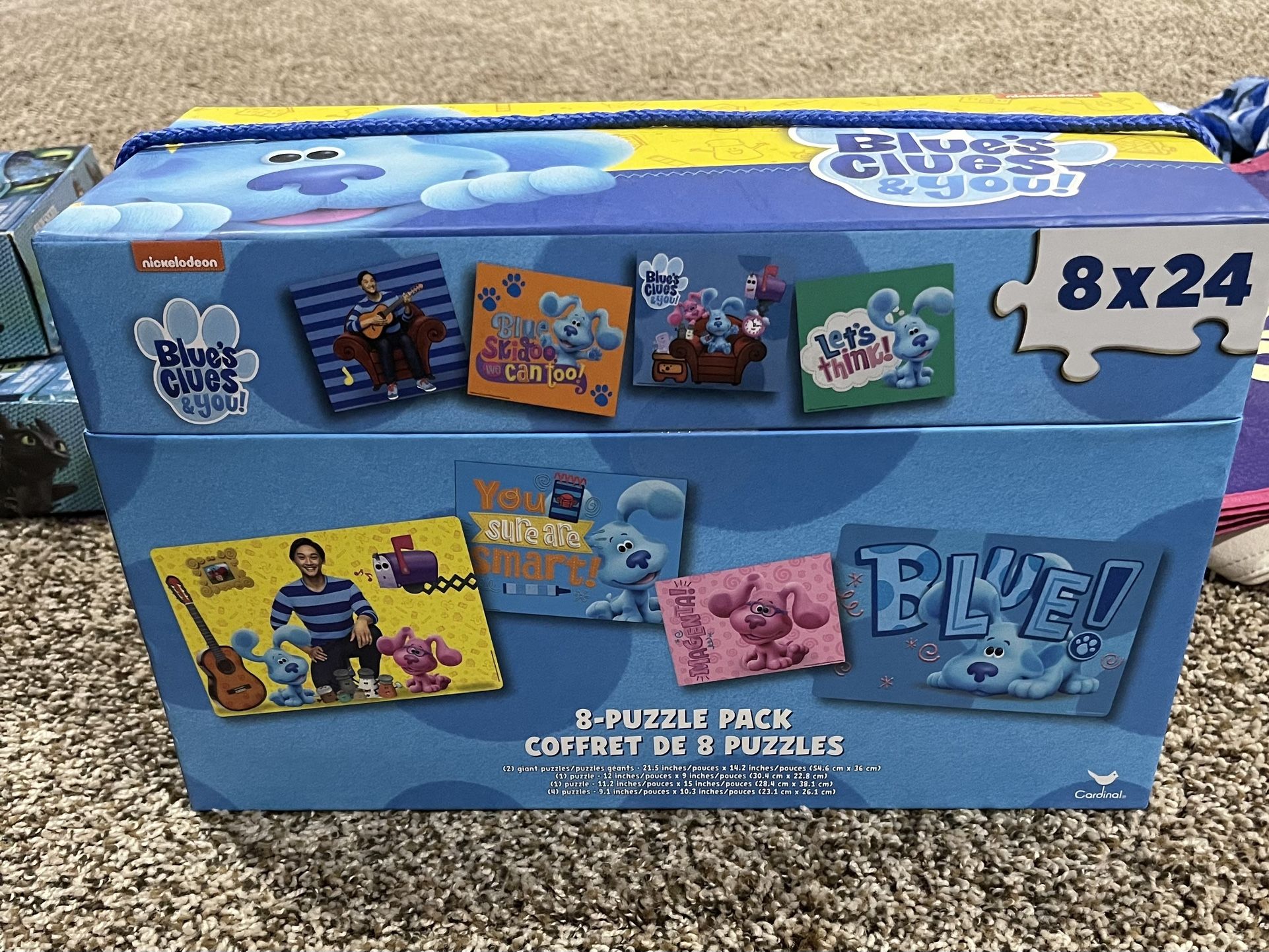 blues clues 8-pack of puzzles in storage tub 
