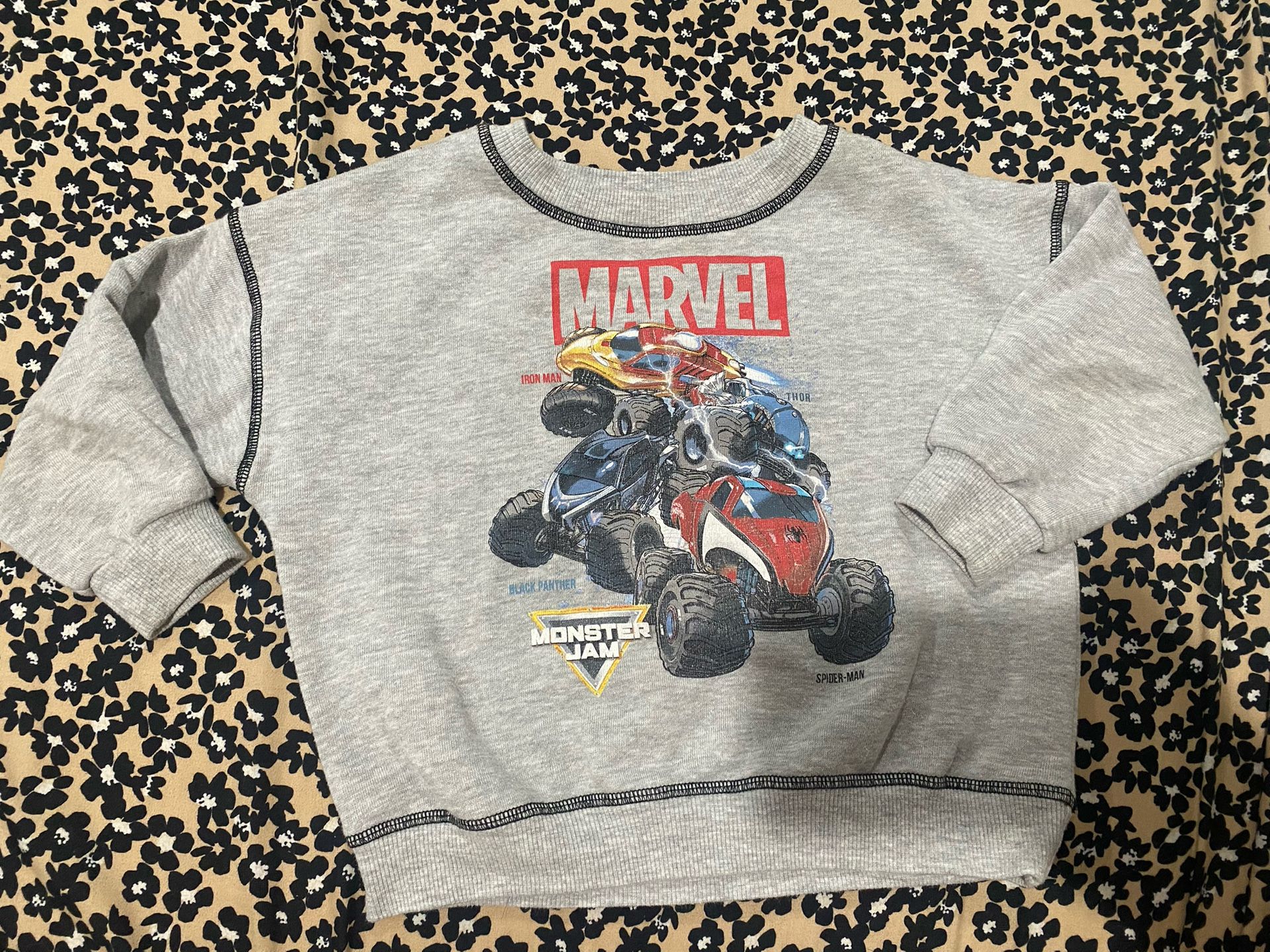Marvel Monster Jam Sweatshirt 2T boys 