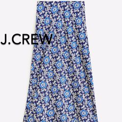 (NEW) (2 SIZES AVAILABLE) WOMEN’S J.CREW GWYNETH SLIP SKIRT IN FLORAL LUSTER CHARMEUSE - SIZES: MEDIUM AND LARGE (MSRP: $98 EACH) 
