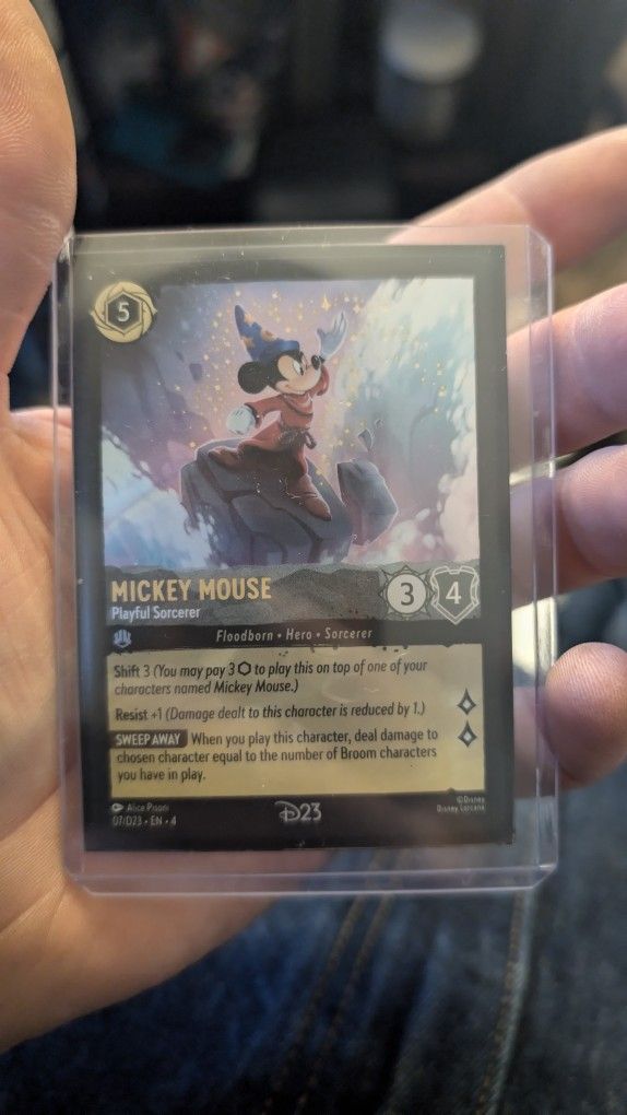 D23 Mickey Mouse D23 07/D23 Lorcana Ravensburger Playful Sorcerer NM+