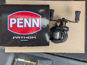 PENN low profile Fathom 200 Baitcast Reel
 Left saltwater ready baitcaster fishing NEW!