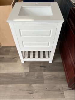 24 Inch Vanity Cabinet White Color with countertop and sink Special price $249