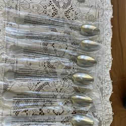 SET OF 6 Lenox  [ Quality 18/10 Stainless ] Vietnam [ 7- 3/4" ] ICED TEA SPOONS