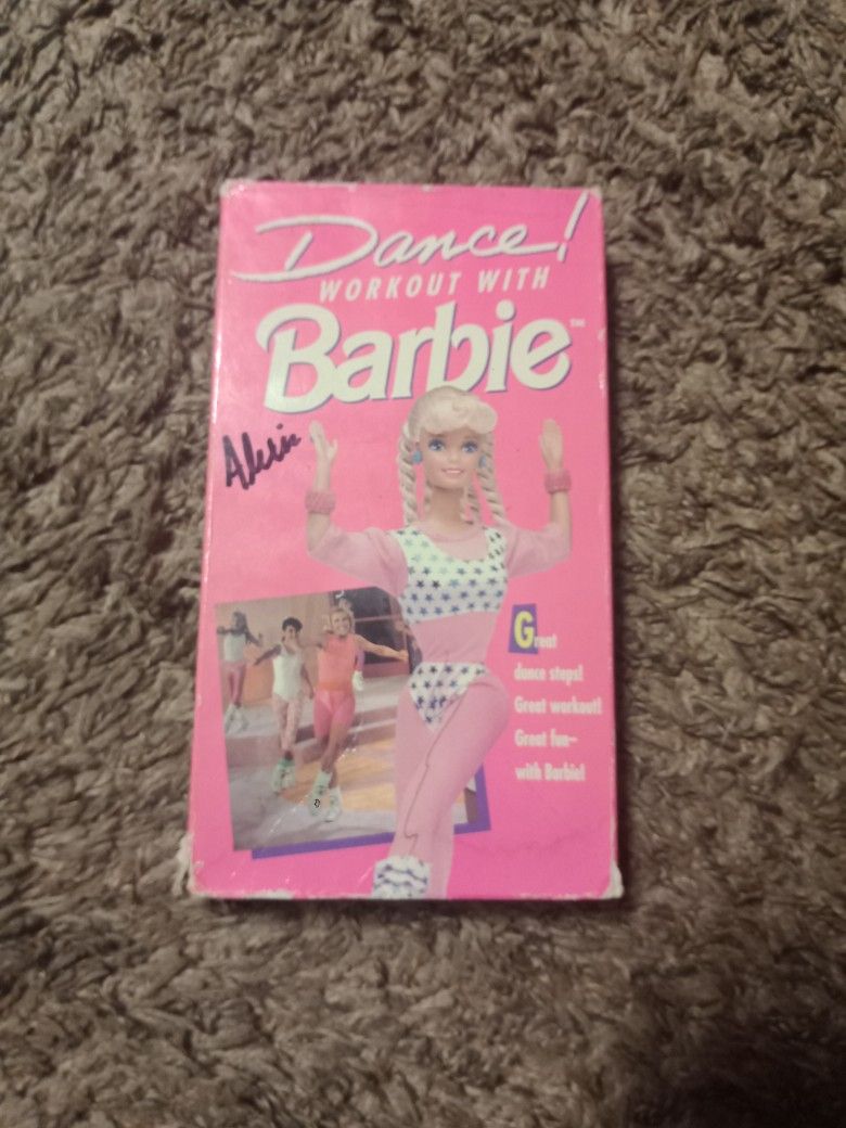 Dance Workout With Barbie VHS Tape (Good Playing Condition - Running Time...:30 Minute - A Little Wear And Tear To Cover)