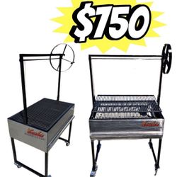 Asador Para Mezquite O Carbón Santa María De 36 Pulgadas