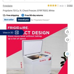 Frigidaire 7cubic Feet Chest Freezer Amazing Condition