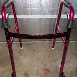 Foldable Walker Raspberry Color
