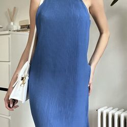 Mango Blue Dress Size 4 