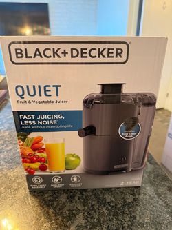 Black+Decker Quiet Fruit & Vegetable Juicer, New in Box