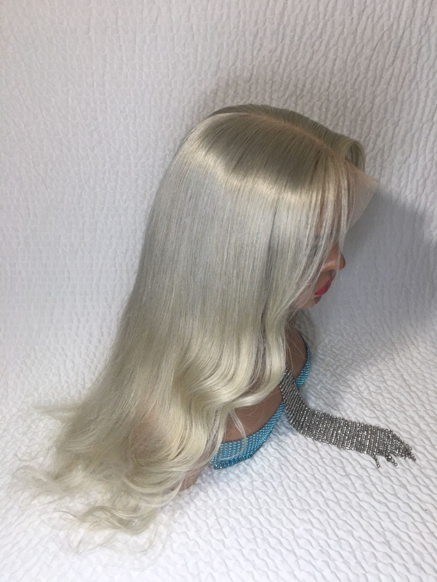 Lace Wig Silver/ Blonde 22 Inch Pale 13x6 Parting Fast Shipping 