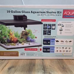 Aqua Culture 10-Gallon Glass Aquarium Starter Kit