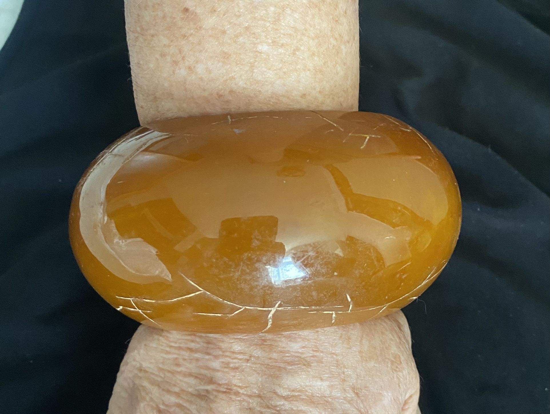 Vintage Butterscotch Large Bangle Bracelet