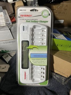 Tenergy Fast Battery Charger 12 Cells AA & AAA Ni-MH / NiCd + Smart LCD Monitor