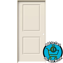 RELIABILT 32-in x 80-in Primed Hollow Core 2-panel Left Hand Molded Composite Single Prehung Interior Door