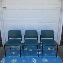 3 Kimball brand stackable office chairs