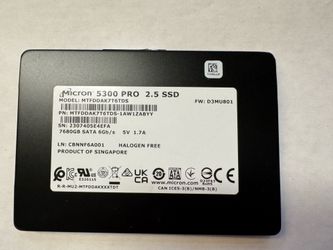 Micron 5300 PRO 7.68TB Enterprise 2.5" SATA SSD