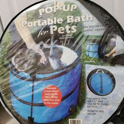 Pop-up Portable Bath for Pets.