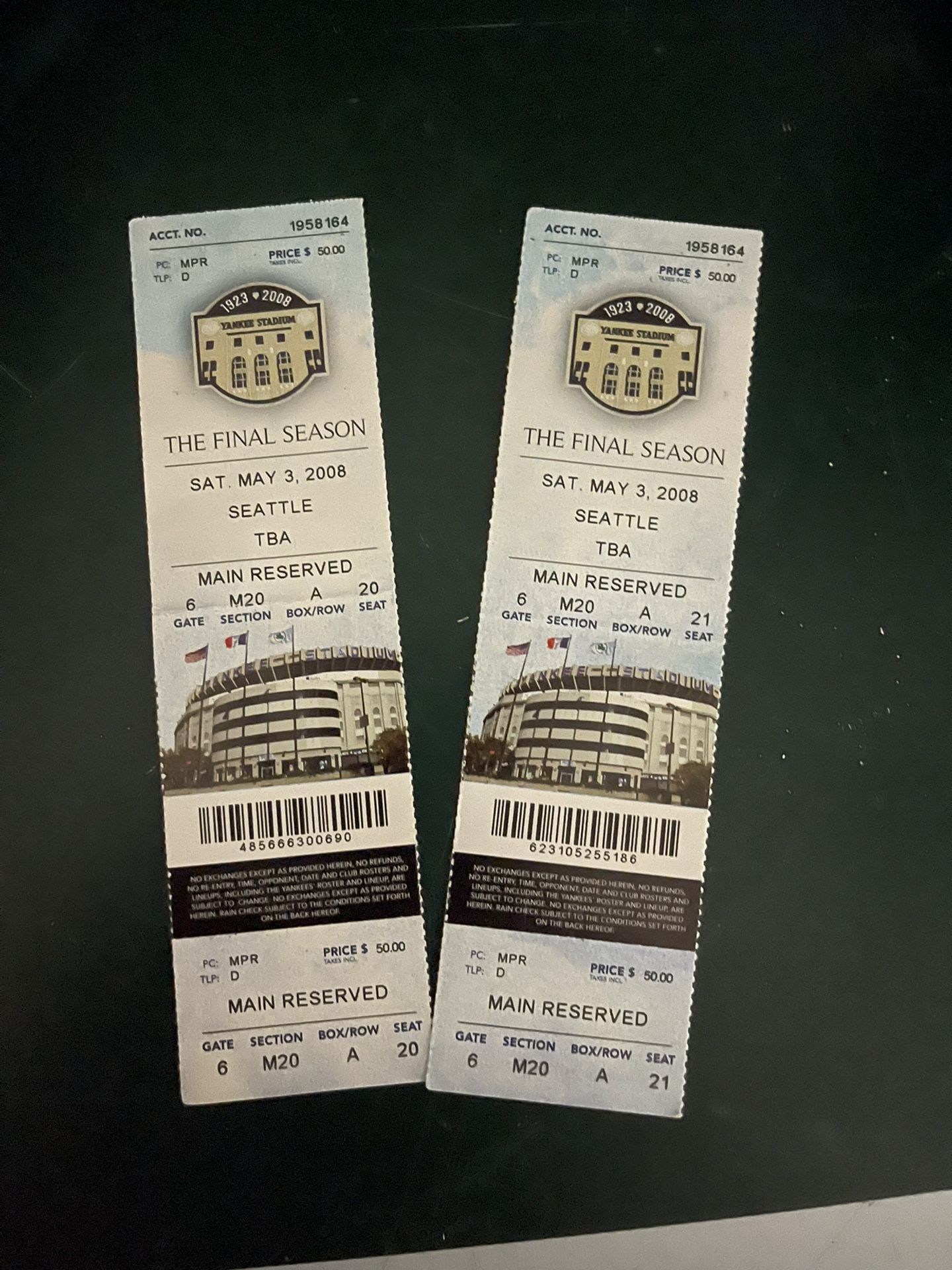 Yankee Tickets The Last Season 2008