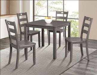 Brand New Grey 5pc Dining Table Set