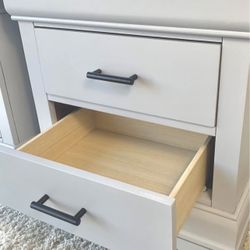 Modern Gray Nightstands Set