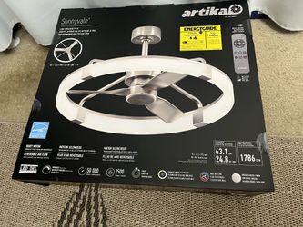 A bit hot? Like-new, assembled Artika Sunnyvale 28” Fandeliers with Remote.
