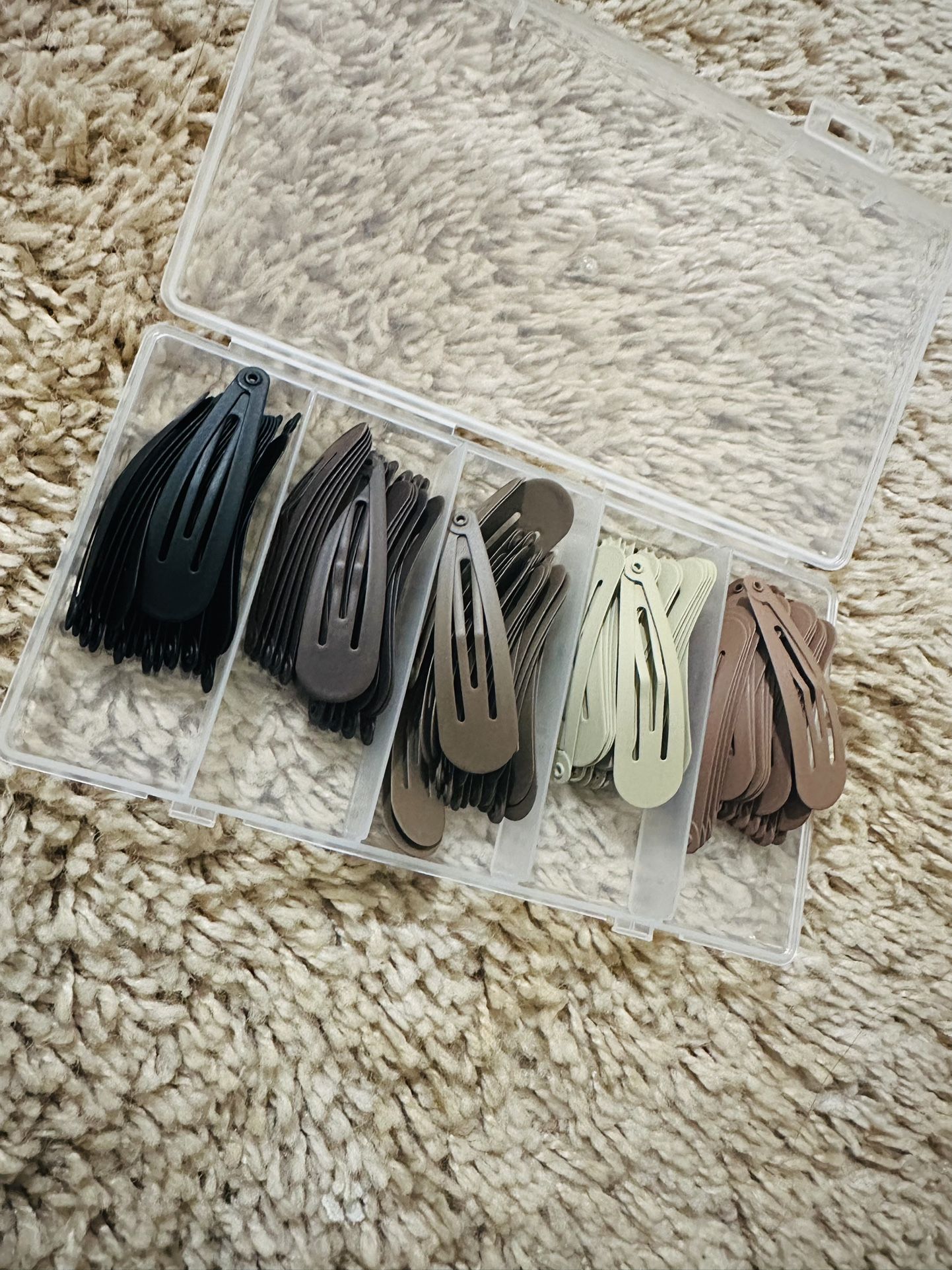 100Pcs Snap Hair Clips Hair Barrettes For Women Girls, No-Slip Metal Hair Snap Clips Accessories, Hairpins Matte 5 Colors, 2 x 0.55 Inch (New)