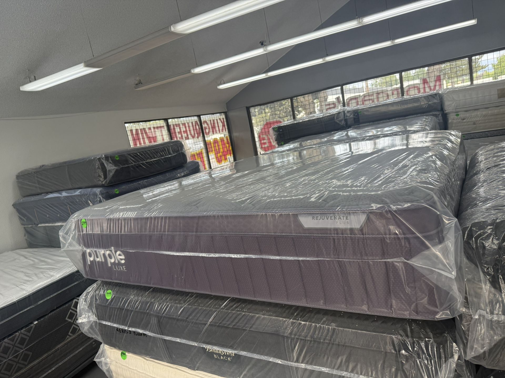 KING SIZE PURPLE REJUVENATE LUXE PLUS MATTRESS & BOX SPRINGS BED SET