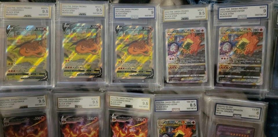 Graded Pokemon And Yugioh Cards