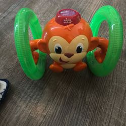 Bright Starts Roll & Glow Monkey Crawling