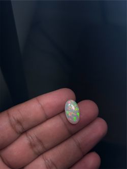 4.85Ct Natural Ethiopian Opal Oval Cabochon Loose Gemstone Fire Play