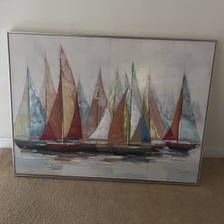 Boat On The Lake Wall Picture 