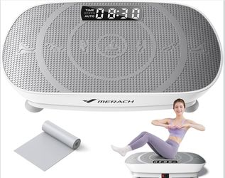 MERACH Vibration Plate Exercise Machine, Whole Body Workout Equipment for Women, Bluetooth and Silicone Pedal, Vibration Plate with Auto Mode, Vibrate