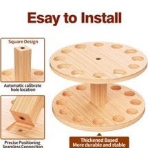 ALYFC Lazy Susan for Fishing Rod Holders, V12 Fishing Pole Holders for Garage,Fishing Pole Rack Organizer, Vertical Fishing Pole