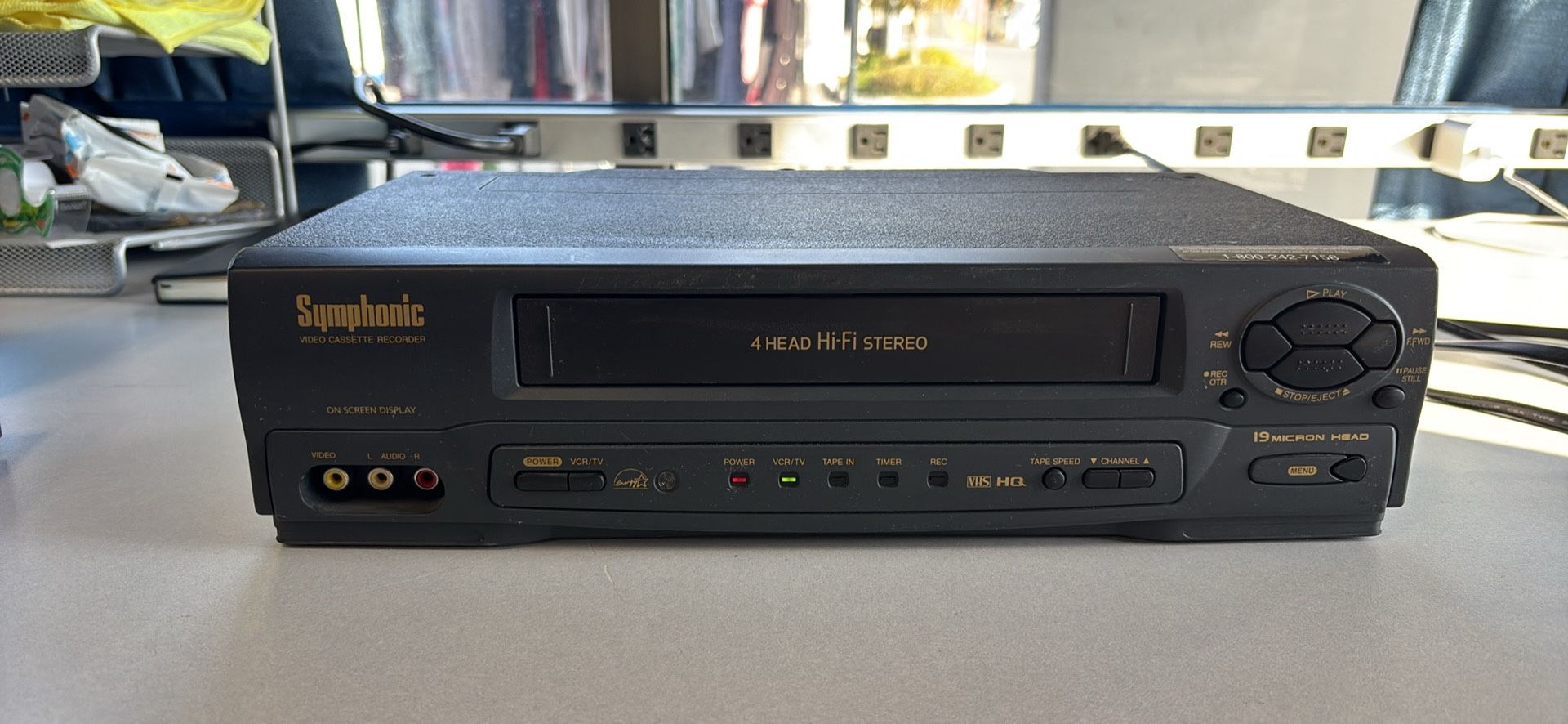 Symphonic VR-701 VCR / VHS Cassette Player Recorder Tested Works