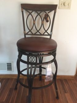Just one new top grain leather bar stool 28 in tall