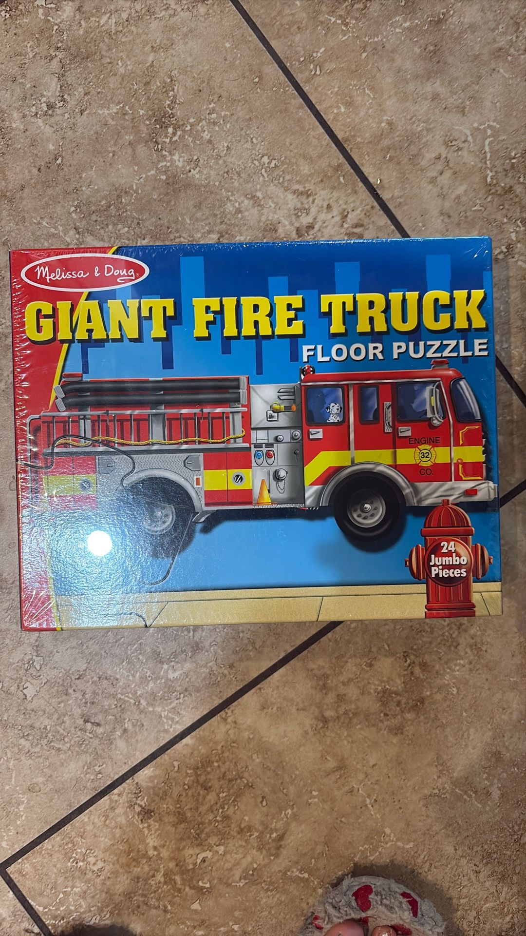 Brand New Unopened Melissa And Doug Giant Fire Truck Puzzle