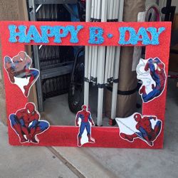 Spiderman Birthday Picture Frame