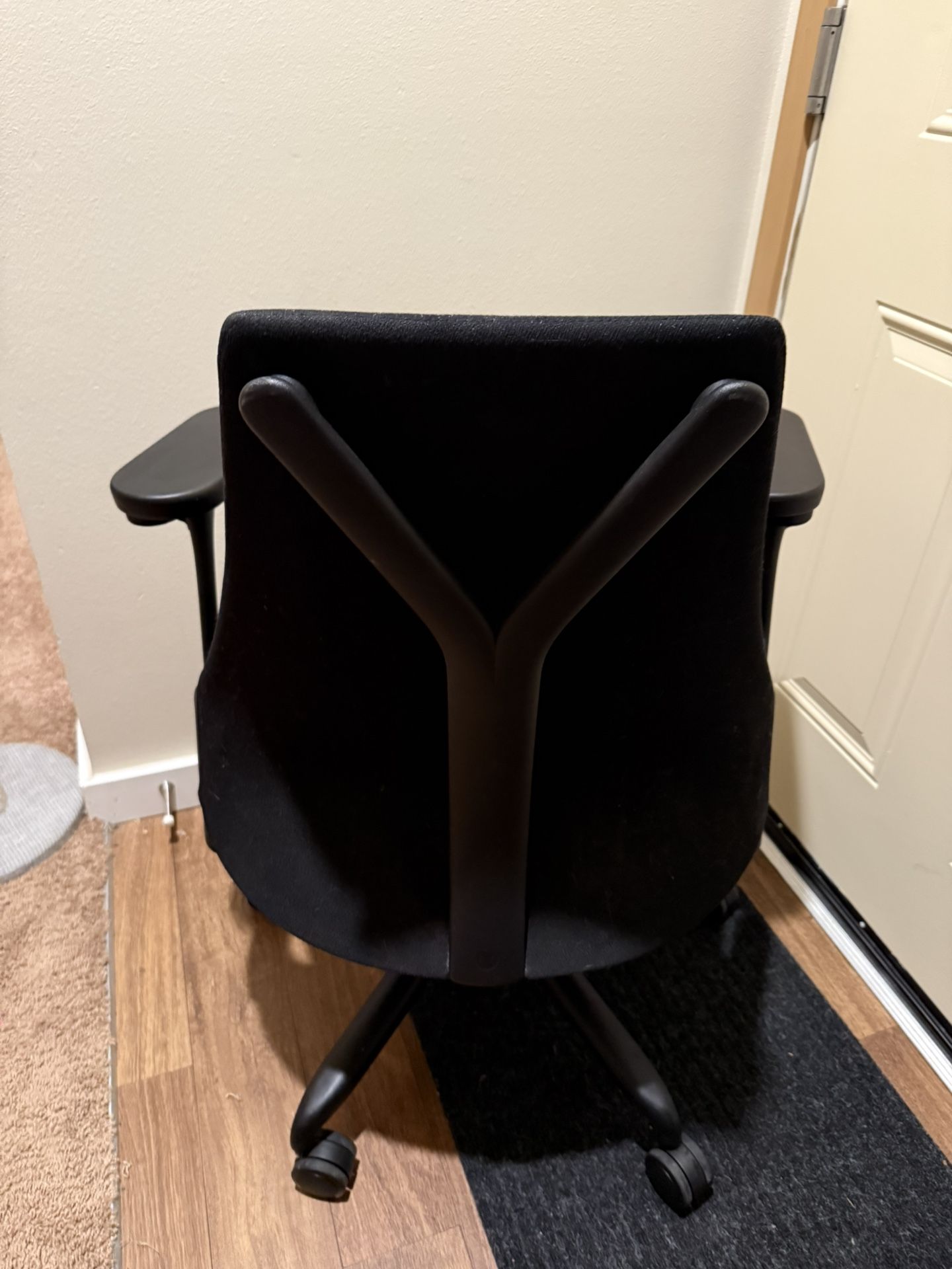 Herman Miller Sayl Chair Black Soft Leather Upholstered