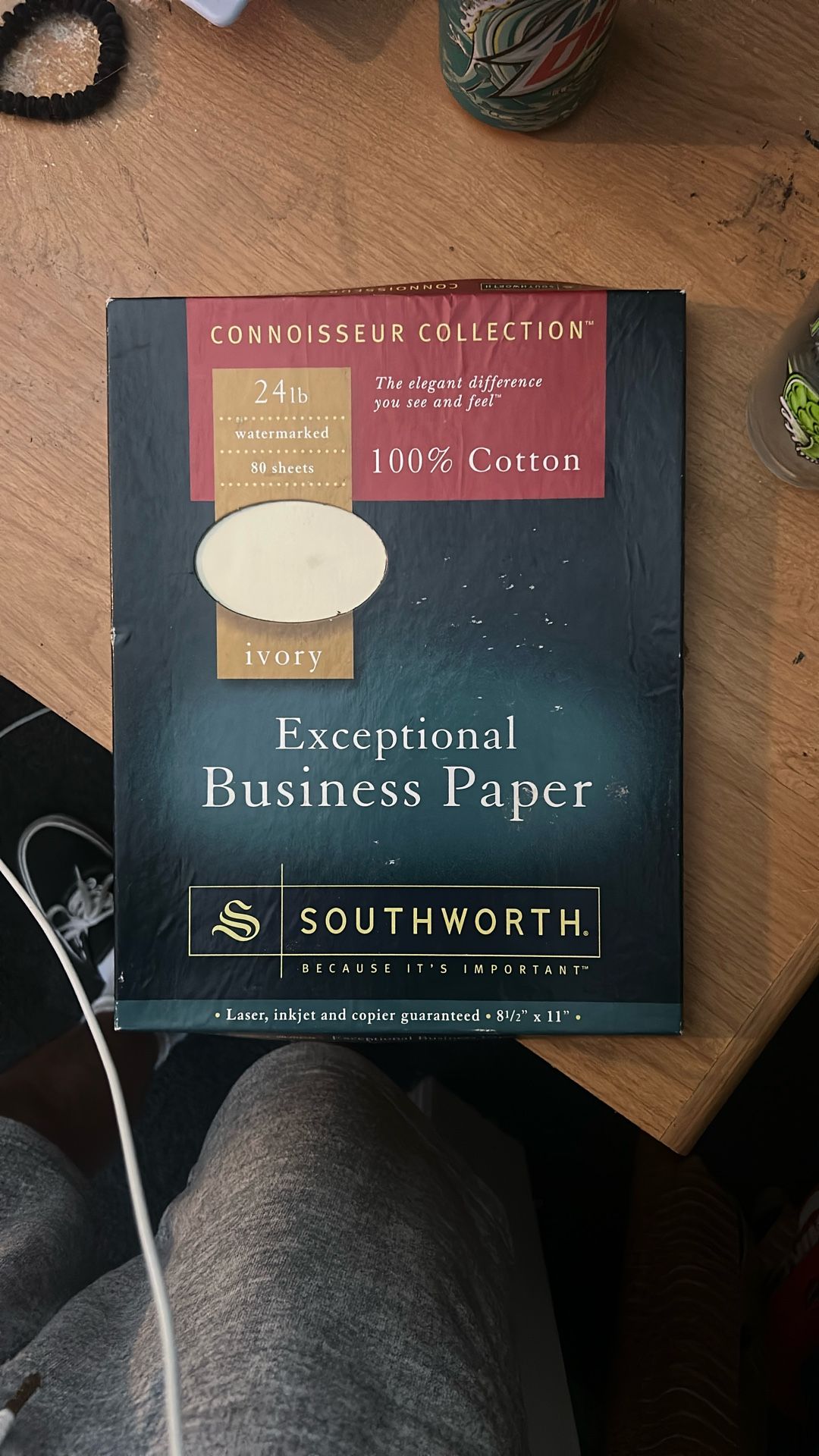 100% Cotton Ivory Business Paper. 80 Sheets.