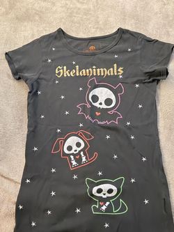 Black Skelanimals Blouse