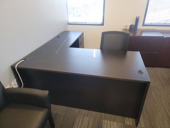 Office L-shaped Cherrywood Desk