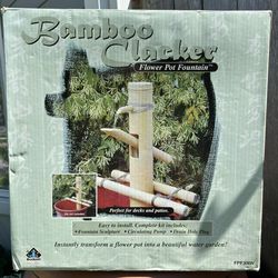New Bamboo Clacker Flower Pot Fountain By Beckett Fountains🔴Read Full Description Below🔴