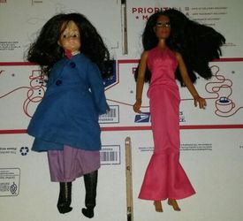 Vintage Mary Poppins and Cher dolls