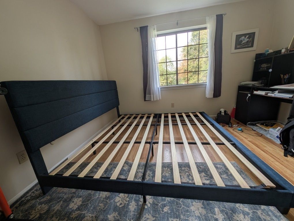 Allewie King Size Platform Bed Frame