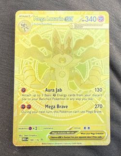 Pokemon TCG Mega Lucario EX Gold 188/132 Alt Art