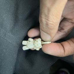 Waving Teddy Bear 10k 1.55ct 