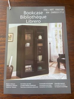 Glass Door Bookcases Two, may be purchased separately for $400 each)
